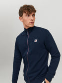 Jack & Jones Logan High Neck Full Zip Sweat-NAVY - Borderland Muff