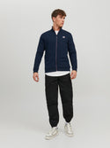 Jack & Jones Logan High Neck Full Zip Sweat-NAVY - Borderland Muff