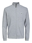 Jack & Jones Logan High Neck Full Zip Sweat-LIGHT GREY - Borderland Muff