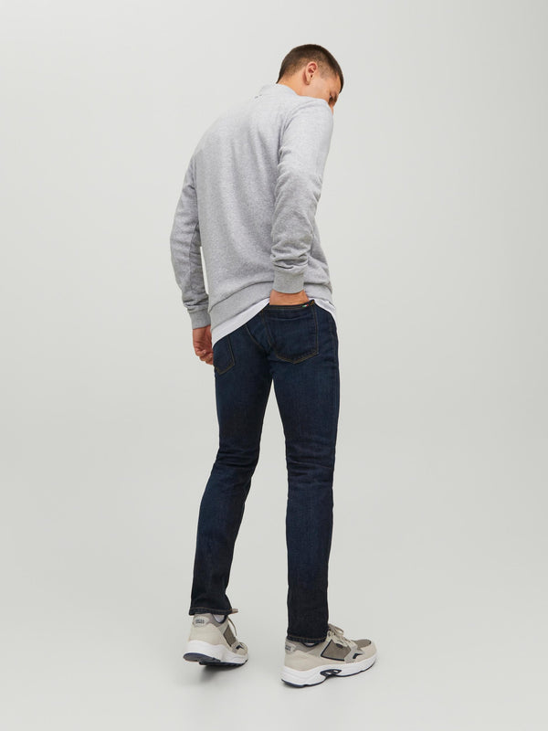 Jack & Jones Logan High Neck Full Zip Sweat-LIGHT GREY - Borderland Muff