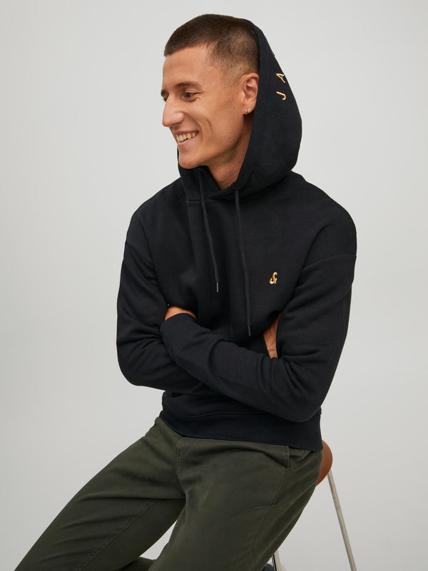 Jack & Jones Star Hoody-BLACK - Borderland Muff
