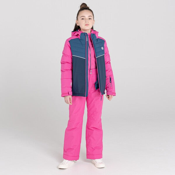 Dare2b Kids Cheerful Waterproof  Ski Jacket-RASPBERRY - Borderland Muff