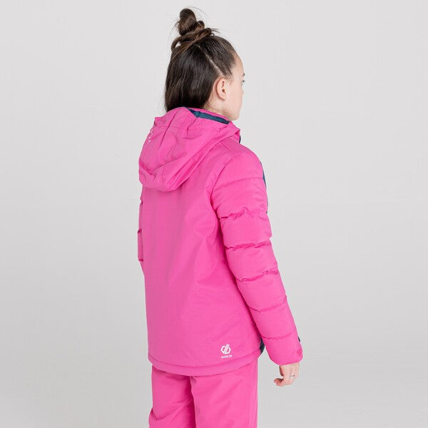Dare2b Kids Cheerful Waterproof  Ski Jacket-RASPBERRY - Borderland Muff