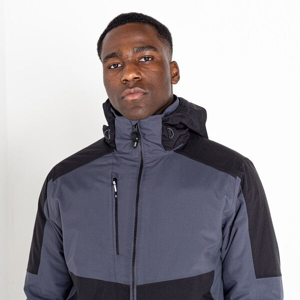 Dare2b Mens Emulate Waterproof Ski Jacket-BLACK EBONY - Borderland Muff