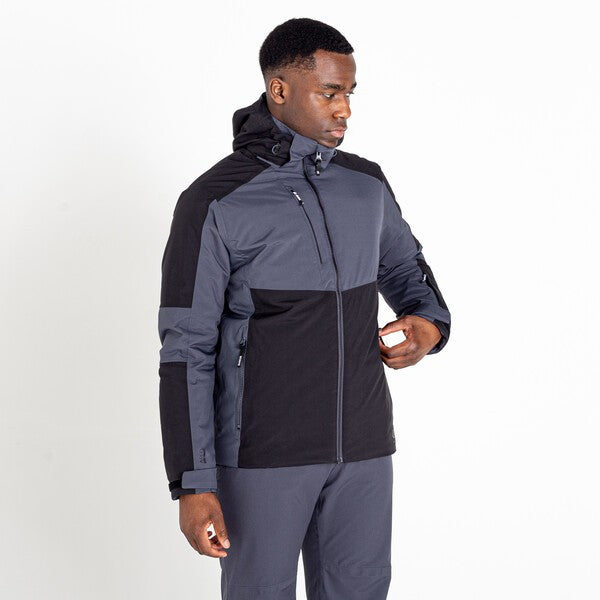 Dare2b Mens Emulate Waterproof Ski Jacket-BLACK EBONY - Borderland Muff