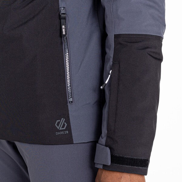 Dare2b Mens Emulate Waterproof Ski Jacket-BLACK EBONY - Borderland Muff