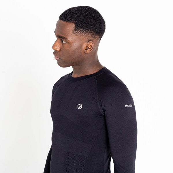 Dare2b Mens Zone In Long Sleeved Base Layer -BLACK - Borderland Muff
