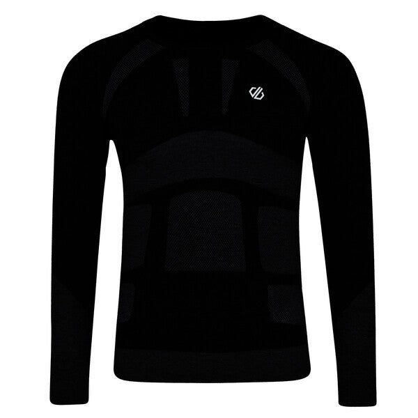 Dare2b Mens In The Zone Long Sleeved Base Layer Top-BLACK