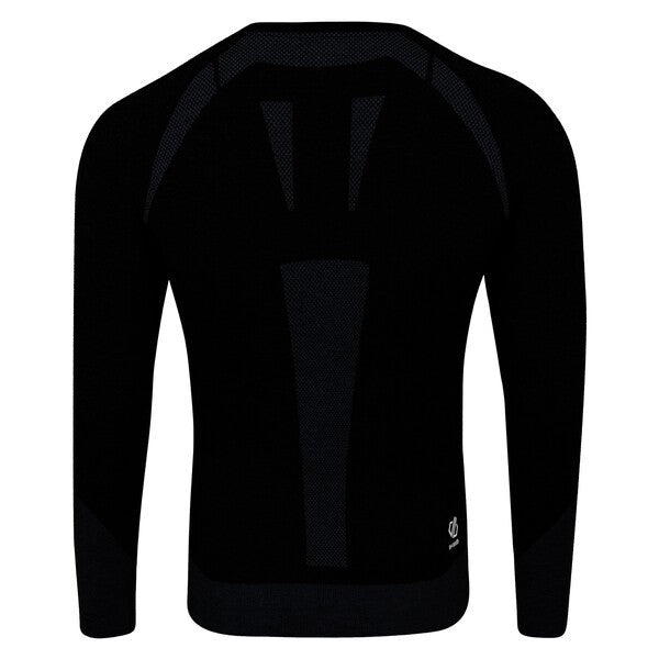 Dare2b Mens In The Zone Long Sleeved Base Layer Top-BLACK