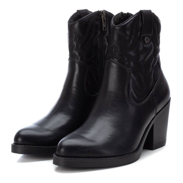 XTI 14199401 Ladies Ankle Boot-BLACK - Borderland Muff