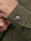 Jack & Jones Darren Melange Lined Overshirt-OLIVE - Borderland Muff