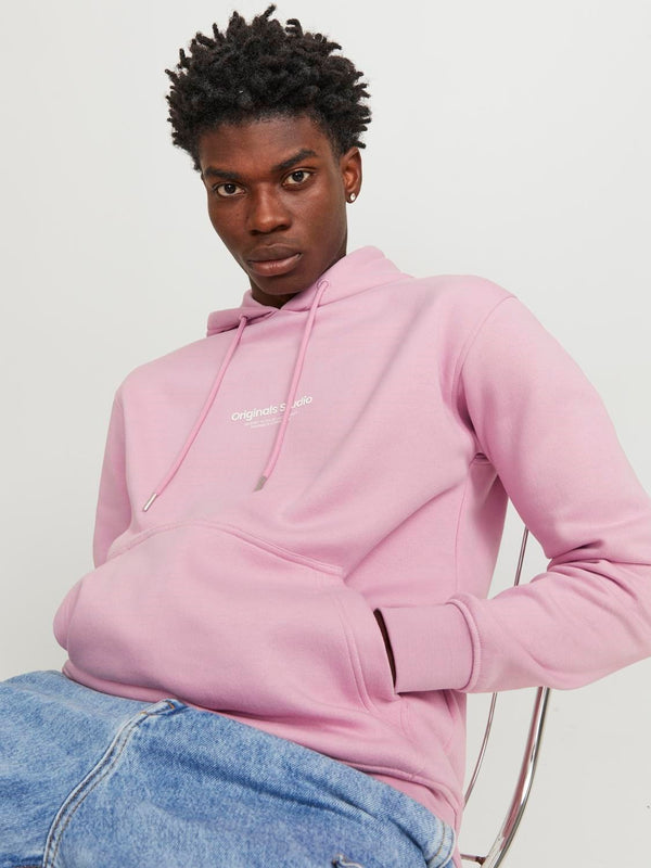 Jack & Jones JORVESTERBRO Hooded Sweatshirt-PINK - Borderland Muff
