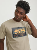 Jack & Jones Logan Short Sleeve Tee-CROCKERY - Borderland Muff