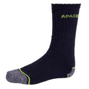 Apache 3 Pack Mens Burlington Breathable Anti Bacterial Work Socks-BLACK - Borderland Muff