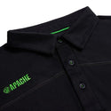 Apache Mens Langley Stretch Work Polo Short Sleeve-BLACK GREY - Borderland Muff