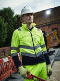 Regatta Pro Hi Vis 250 Anti-pull Full Zip Fleece-HIVIZ YELNVY - Borderland Muff
