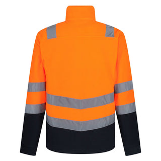 Regatta Pro Hi Vis 250 Anti-pull Full Zip Fleece-HIVIZ ORANVY