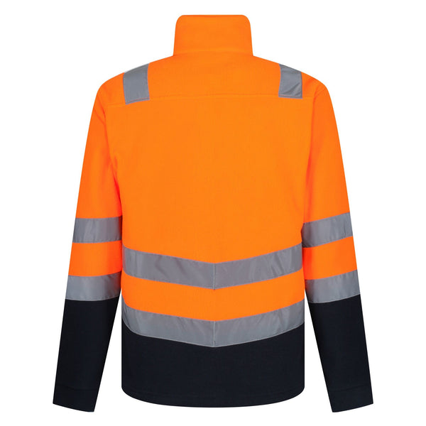 Regatta Pro Hi Vis 250 Anti-pull Full Zip Fleece-HIVIZ ORANVY - Borderland Muff