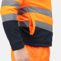 Regatta Pro Hi Vis 250 Anti-pull Full Zip Fleece-HIVIZ ORANVY - Borderland Muff