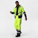 Regatta Pro Hi Vis Waterproof Breathable Windproof Overtrousers-HIVIZ YELNVY - Borderland Muff