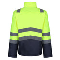 Regatta Mens Mens Pro Hi Vis Waterproof Breathable Insulated Parka TRA219-HIVIZ YELNVY - Borderland Muff
