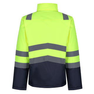 Regatta Mens Mens Pro Hi Vis Waterproof Breathable Insulated Parka TRA219-HIVIZ YELNVY - Borderland Muff