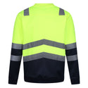Regatta Pro Hi Vis Crew Neck Sweat Top TRF656-HIVIZ YELNVY - Borderland Muff