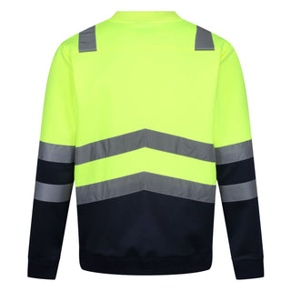 Regatta Pro Hi Vis Crew Neck Sweat Top TRF656-HIVIZ YELNVY - Borderland Muff
