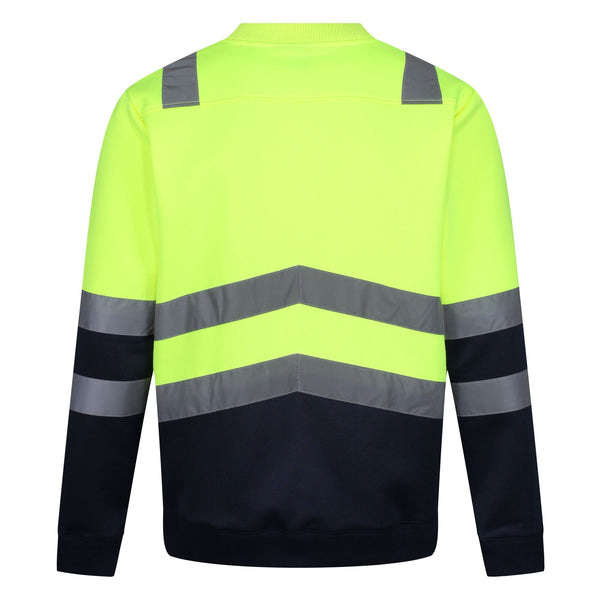 Regatta Pro Hi Vis Crew Neck Sweat Top TRF656-HIVIZ YELNVY - Borderland Muff