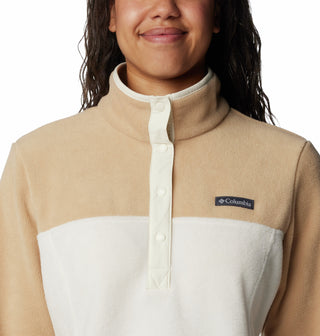Columbia Ladies Benton Springs 1/2 Snap Pullover Fleece -CHALK - Borderland Muff
