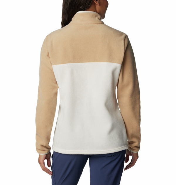 Columbia Ladies Benton Springs 1/2 Snap Pullover Fleece -CHALK - Borderland Muff