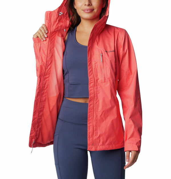 Columbia Pouring Adventure II Ladies Waterproof Breathable Jacket-CORAL - Borderland Muff