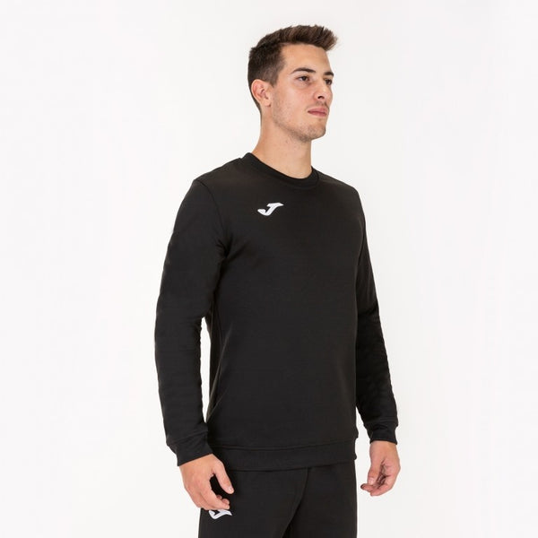 JOMA Cairo II Crew Neck Sweatshirt Adults-BLACK - Borderland Muff