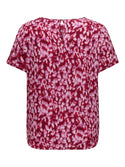 Only Carmakoma Carvica Life Short Sleeve Plus Size Top-RED - Borderland Muff