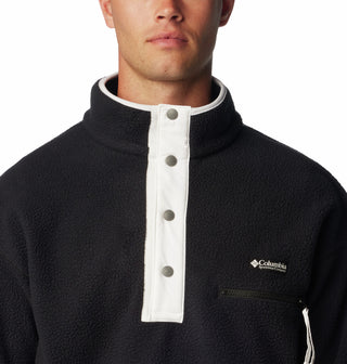 Columbia Mens Helvetia Half Snap Fleece-BLACK - Borderland Muff