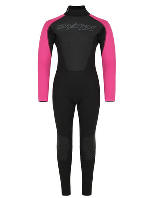 Typhoon Kids Swarm3 Full Wetsuit -BLACK/PINK - Borderland Muff