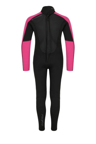 Typhoon Kids Swarm3 Full Wetsuit -BLACK/PINK - Borderland Muff