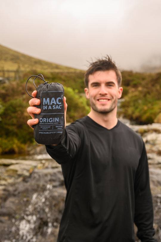 Mac in a Sac Adults Origin Waterproof Breathable Windproof Unisex Packable Jacket-NAVY - Borderland Muff