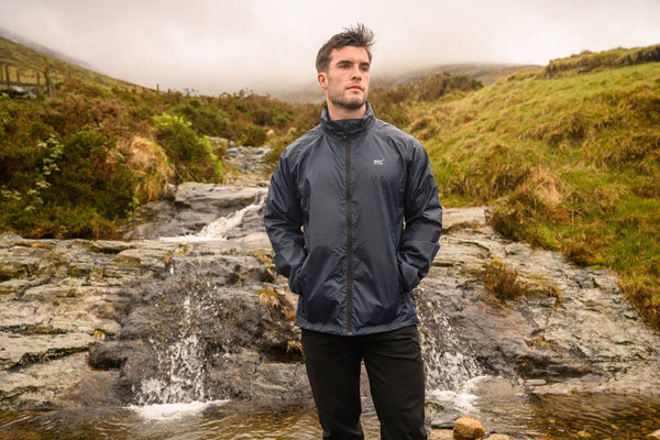 Mac in a Sac Adults Origin Waterproof Breathable Windproof Unisex Packable Jacket-NAVY - Borderland Muff