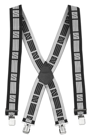 Snickers Workwear Elastic Braces – black and grey adjustable heavy-duty straps