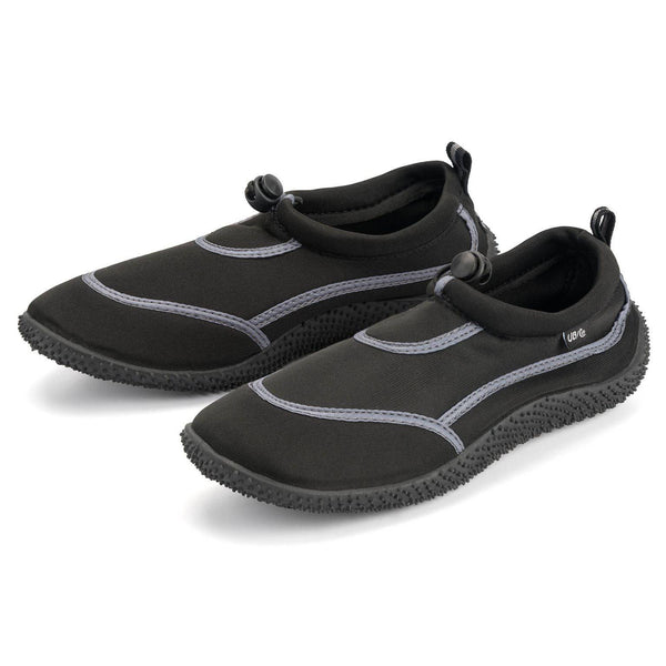 Urban Beach Mens Toggle Aqua Shoe FWR1126 -BLACK/GREY (6 - 11) - Borderland Muff
