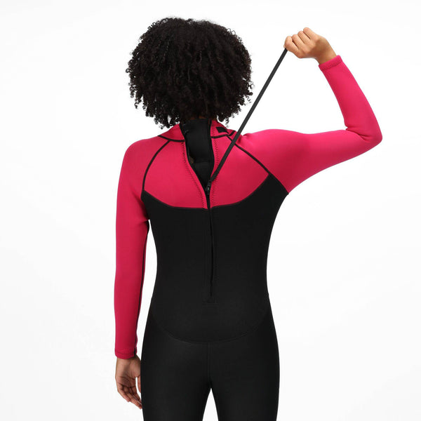 Regatta Ladies 2mm Full Wetsuit -DARK CERISE - Borderland Muff