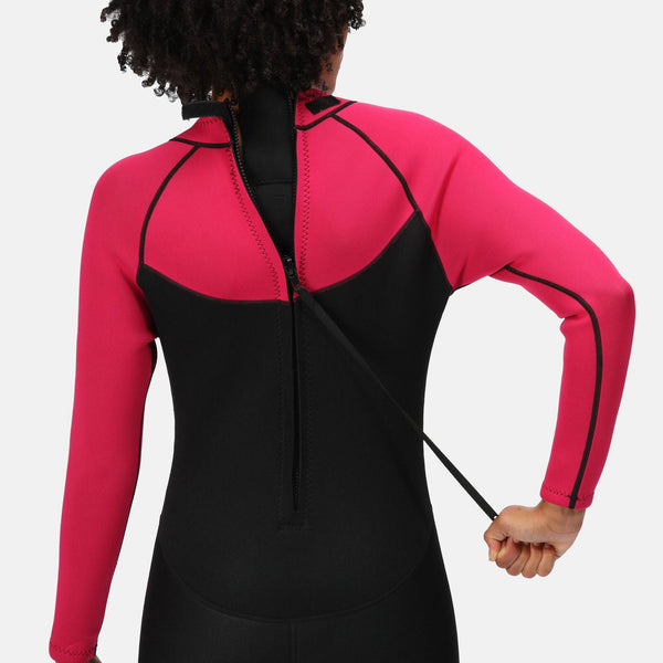 Regatta Ladies 2mm Full Wetsuit -DARK CERISE - Borderland Muff