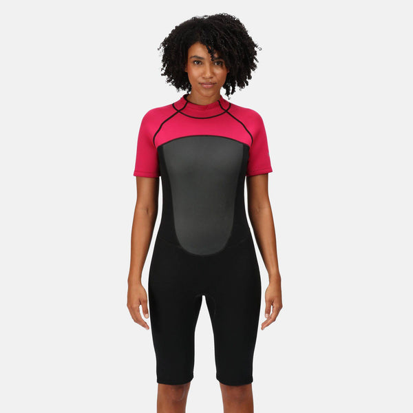 Regatta Ladies 2mm Short Wetsuit -DARK CERISE - Borderland Muff