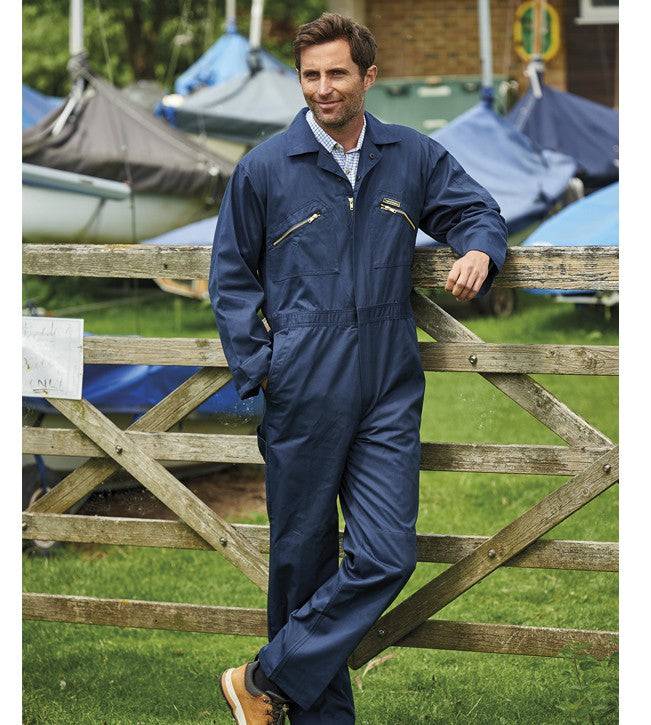 Champion Boilersuit Coverall – Navy Workwear with Zip Pockets