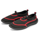 Urban Beach Mens Toggle Aqua Shoe FWR1126 -BLACK/RED (6 - 11) - Borderland Muff