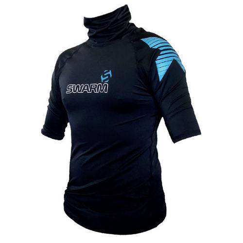 Typhoon Swarm Short Sleeve Rash Vest -BLACK (S only) - Borderland Muff