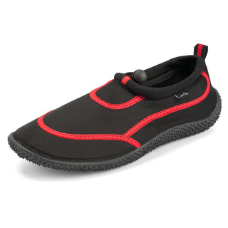 Urban Beach Mens Toggle Aqua Shoe FWR1126 -BLACK/RED (6 - 11) - Borderland Muff