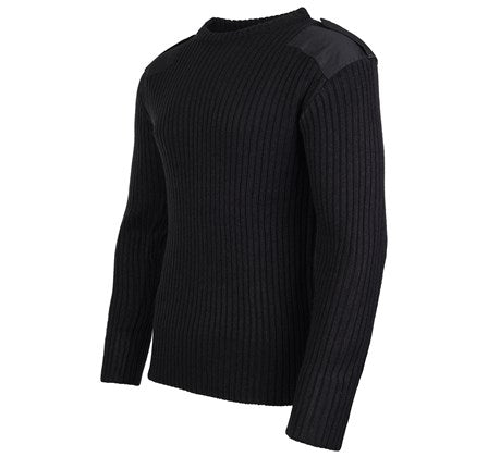 Fort Crew Neck Combat Jumper -BLACK