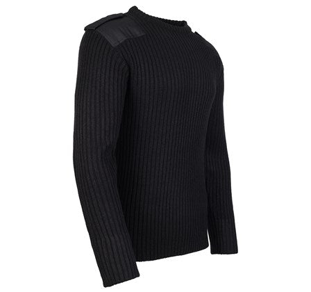 Fort Crew Neck Combat Jumper -BLACK